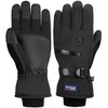 BRUBAKER Ski Gloves Waterproof and Windproof with Zipper Pocket -