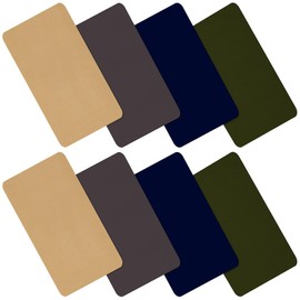 8 Pieces Nylon Repair Patch Self-Adhesive Waterproof Lightweight Repair Patch for Clothing Down Jacket Tent Cloth Bag(Dark Blue, Dark Gray, Khaki, Army Green)