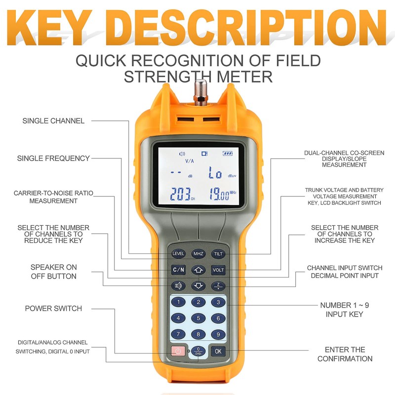 AUGOCOM® CATV Cable Tester, Coax Cable Tracer Coaxial Wire Continuity
