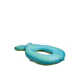 Big Joe Magical Mermaid Ring Float No Inflation Needed Round Pool Float with Mermaid Tail, Aqua Scales Double Sided Mesh, Quick Draining Fabric, 5 feet Big