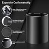 NAEBRO Metal Pen Holder Round Desk Pen Holder Black Aluminium