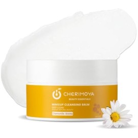 CHERIMOYA Bálsamo Desmaquillante Limpiador Hidratante 50ML Incluye Espátula Elimina Maquillaje Waterproof y de Larga Duración, Limpieza Profunda sin Residuos Grasos, Suave para Ojos y Labios-Manzanilla