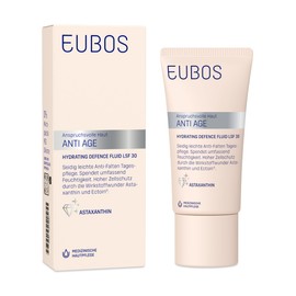 EUBOS Anti-Age, Hydrating Defence Fluid SPF 30, Anti-Ageing Face Cream with Astaxanthin & Hyaluron, 72h Moisture & Cell Protection, Protection Against UV Rays and Free Radicals, 50 ml