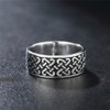 MAGIIE Silver Rings for Men, Viking Rune Ring, Punk Biker