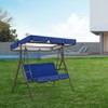 Outdoor Terrace 3 Seat Swing Seat Waterproof Cover Swing Top