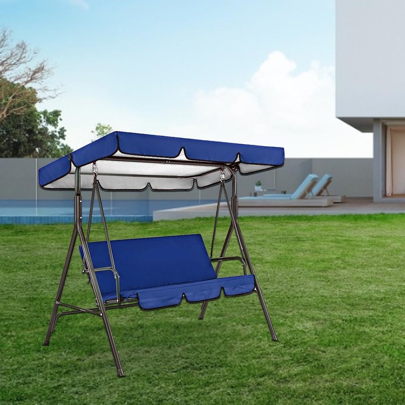 Outdoor Terrace 3 Seat Swing Seat Waterproof Cover Swing Top