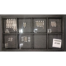 Stainless Cycle Yamaha Rt180 1990-1998 Polished Stainless Engine Bolt Screw Kit Set