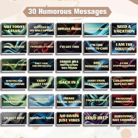KAZIPA Decorative Signs & Plaques with 30 Funny Office Mood Sayings,Desk Flip Sign and Accessories for Work,Daily Mood Desk Flipchart