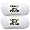 Caron One Pound White Yarn - 2 Pack of 454g/16oz