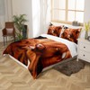 Highland Cattle Couple Duvet Cover Set Twin,Cow Fur Bedding Set