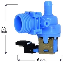 [W10327250 Valve OEM Mania] W10327250 W10327249 ((Mfg #W11175771) NEW OEM Produced for Dishwasher Water Inlet Valve Replacement Part - replaces W10195047 W10327250 W10872255 W11130744