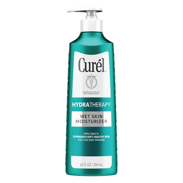 Curél Hydra Therapy In Shower Lotion, Wet Skin Moisturizer for Dry or Extra-dry Skin, with Advanced Ceramide Complex, for Optimal Moisture Retention, 12 Ounce