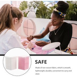 SUPVOX Toallitas Limpiadoras para Uñas y Pestañas Lint para Remover Gel Esmalte y Pegamento de Pestañas para Salón o Uso Personal Blanco y Rosa