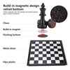 Chess Game, 3-in-1 Backgammon Foldable Magnetic Chess Game Portable Chess