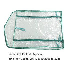 Glomora Greenhouse Replacement Cover, Portable Transparent PVC Small Hot House Cover with Zippered Greenhouse Tent, PVC Mini Plant Cover, for 2 Tier Shelves(69x49x92cm)
