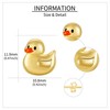 18K Gold Plated Duck Earrings Sterling Silver Cute Yellow Duck