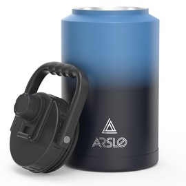 Arslo 1 Gallon large Insulated Water Jug With Handle, One Gallon Insulated Water Bottle, 128oz Stainless Steel Water Jug, Big Thermos for Gym,Hiking,Camping&Travel