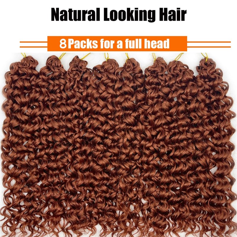 ENBEAUTIFUL 18 Inch 8 Packs Curly Crochet Hair Beach Curl