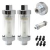 Gxcdizx 2Pack Universal Fuel Filter Clear View Inline 3/8" Chrome