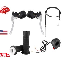 Senyar Mini Bike Throttle Assembly + Mini Bike Brake Clutch Lever Parts 22Mm 7/8 Handle