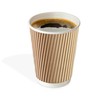 We Can Source It Ltd 16oz Ripple Brown Kraft Paper