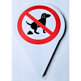 AllesKlaro® – High-Quality Plug-In Signs – Verbot Hier kein Hundeklo – 150 x 110 mm with Insertion Tip – Sturdy 4 mm Aluminium Composite Panel