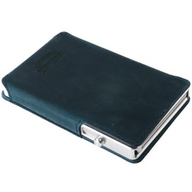 Double Oak Essentials SLIM Leather Pop-up Wallet — Removable Cardholder Design with Locking Mechanism - RFID Blocking, Top Grain Cowhide Leather (Iceberg Edition)