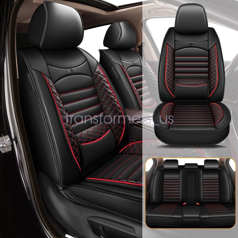 Soillar For 2007-2023 Jeep Wrangler Leather Car Seat Covers 5-Seats