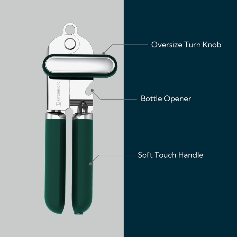 KITCHENDAO Manual Can Opener, Super Sharp Sandvik 12C27 Blade, Handheld