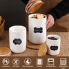 ZEBERBO Kitchen Canisters Set with Airtight Bamboo Lid, Ceramic Canister