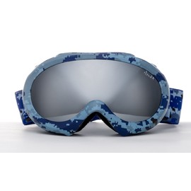 Kids Boys Girls Snow Goggles Anti-Fog Dual Lens UV400 Ski Goggles Blue Flash