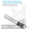 QUMOX Digital Angle Finder Protractor, 400mm Stainless Steel Digital Angle