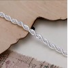 Adjustable Sterling Silver Rope Chain Style Bracelet - Gift For