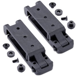 Molle Lock - Holster Mounting Attachment - Tactical Black - Adjustable - (Fits Up to 2.00in) - (12mm Belt Cavity) - (w/Mounting Hardware) - (2 Pack)