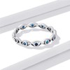 BISAER Evil Eye Ring 925 Sterling Silver with Royal Blue
