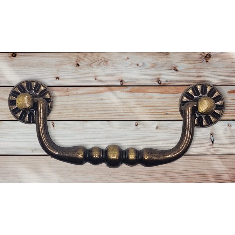 Universal Hardware Vintage Brass Drawer Handle Solid Cabinet Drop Swan