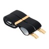 MANDITTIONS XL Black Trouser Braces with 4 Gold Clips 35mm