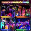 Pack de 100 Pulseras Neón Luminosas y Fluorescentes con Conectores