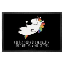 Mr. & Mrs. Panda 40 x 60 cm Doormat Unicorn Cocktail Gift, Celebrations, Dirt Trapper Rug, Unicorn, Rum, Rubber Mat, Doormat Outdoor, Girlfriend