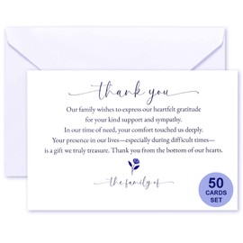 Slyitokbhr Thank You cards for Funeral with Envelopes Message Inside