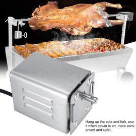 Zerodis 50-70KGF Outdoor Rotisserie Kit Stainless Steel BBQ Rotisserie Motor Electric Roaster Barbecue Motor Roast Meat Grill (3-4RPM)(US)
