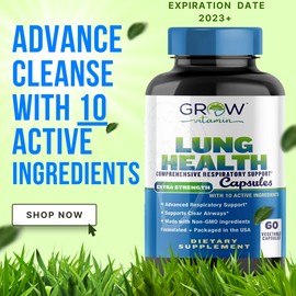 GROW VITAMIN White Lung - Lung Cleanse & Detox.Support Lung Health. Supports Respiratory Help