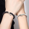 Pärchen Armband Magnetische Armbänder für Paare Partnerarmbänder, Herz Naturstein Matching