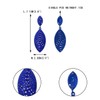 EVER FAITH Blue Rhinestone Crystal Hollow Teardrop Vintage 2 Leaf