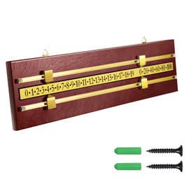 MoyanSuper Wooden Wall-Mounted Scoreboard for Snooker,Billiards, Pool Table and Shuffleboard Games - Classic Score Keeper for Game Rooms,Cherry