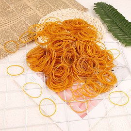 600 PCS Elastic Bands, Yellow Strong Rubber Bands Size 38mm High Elasticity Rubber Bands for Pens Paper Office Home School Supplies