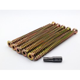 7.5 x 42mm (Box of 100) Masonry/Concrete Frame Fixings/Anchors Screw Direct into Brick, Natural Stone, Gates to Concrete Posts etc