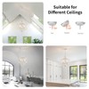 Uiimeces Small Crystal Chandelier, Modern Crystal Chandelier for Dining Room,