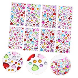 Operitacx Nagelaufkleber 8 Blätter Acrylaufkleber Haarnagel-Edelsteine, Strasssteine Nagel-Strasssteine Strasssteine Für Make-up Strassaufkleber Zum Basteln Nagel Kunsthandwerk Kind Gesicht