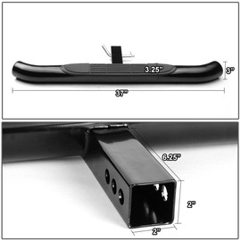 37 inches x 3.25 inches Pedal Class III 2 inches Receiver Hitch Step bar (Black)